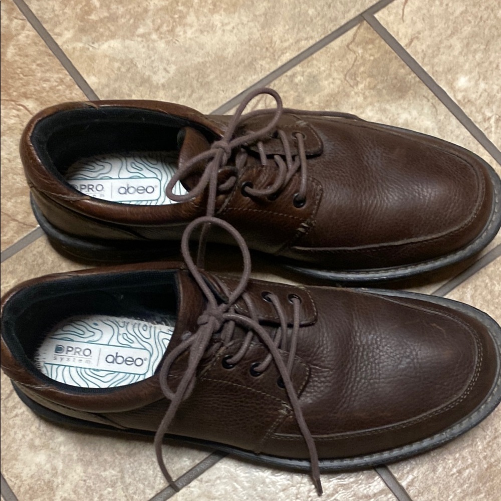 Abeo Brown Leather Men's Size 10.5M Oxfords Timeless Classic Grandpacore